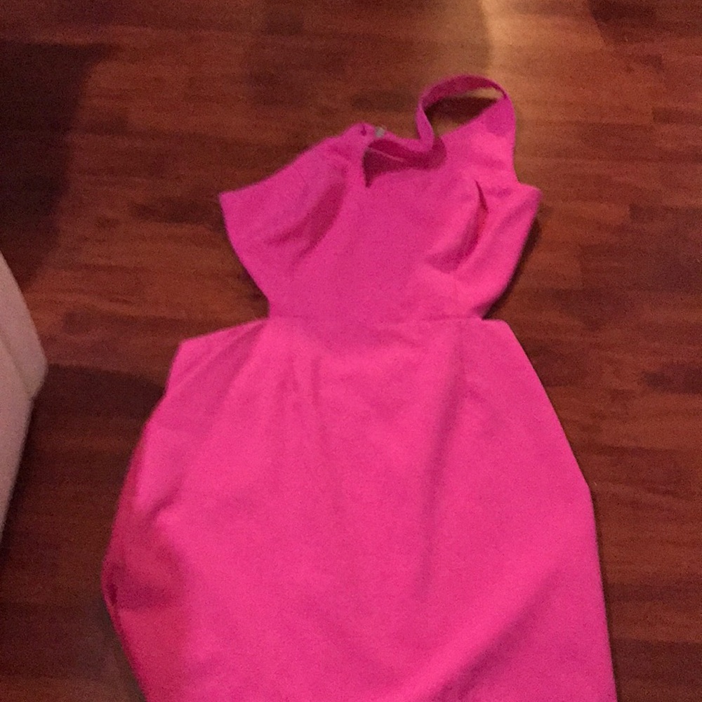 Hot Pink boutique cutout dress